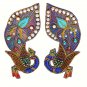 Indian Handmade Peacock Hand-Beaded Appliques,Big Size Peacock Indian Appliques.