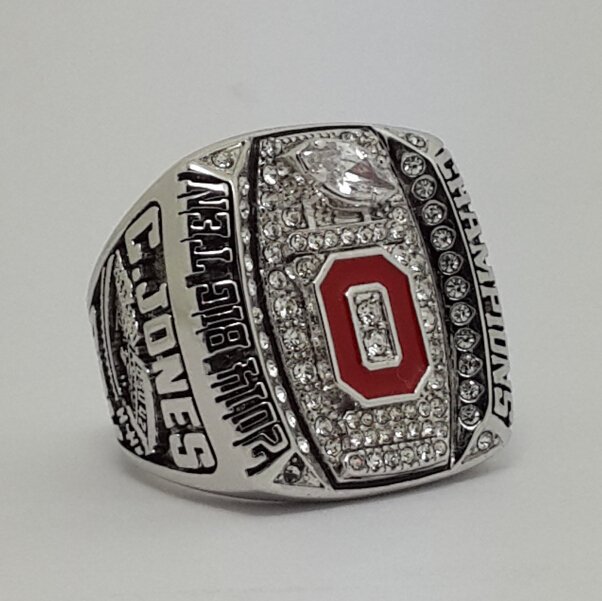 Ohio State Buckeyes 2014 2015 Big Ten championship ring C. JONES football NCAA ring size 8-14 Solid