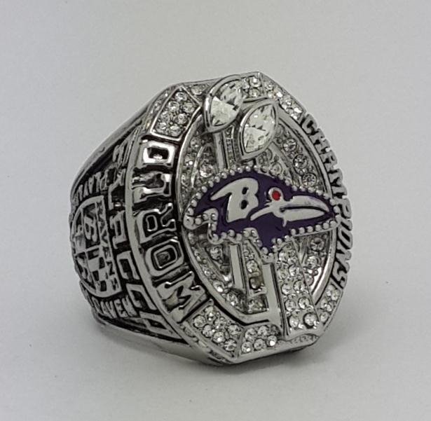 2012 Baltimore Ravens XLVII Super bowl championship ring FLACCO size 11 ...