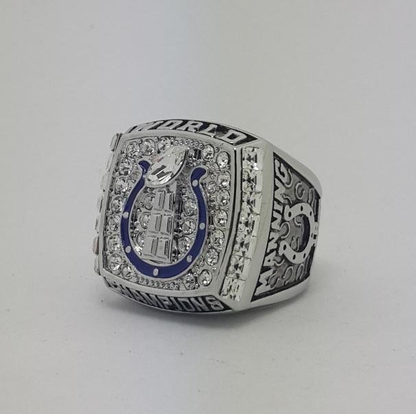 Lot - Colts Football Super Bowl Championship 2006 Jansen Announcer Tier 2,  10K gold ring Size 8, 1W, 24 DWT