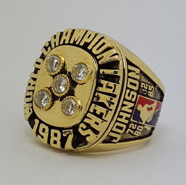 Los Angeles Lakers 1987 Basketball JOHNSON Dynasty championship ring size 8-14 Nice Gift