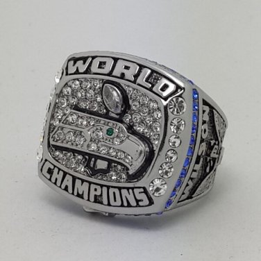 2013 Seattle Seahawks XLVIII Super bowl championship ring WILSON size 11 Back Solid