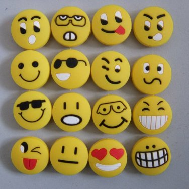 2 sets strange express smile tennis vibration dampener shock absorber 16pcs
