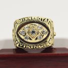 1976 Minnesota Vikings NFC Championship ring size 11
