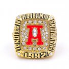 1992 Alabama Crimson Tide National Championship ring Size 11 US Back Solid