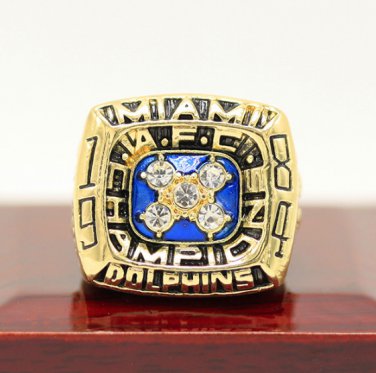 1984 Miami Dolphins AFC Championship ring Size 11 US Back Solid