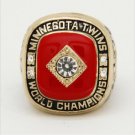 1991 Minnesota Twins World Series Championship ring Size 11 Back Solid