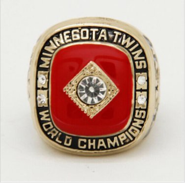 1991 Minnesota Twins World Series Championship ring Size 11 Back Solid