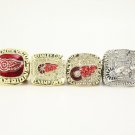 A Set 1997 1998 2002 2008 Detroit Red Wings Stanley Cup Championship rings Size 11 Back Solid