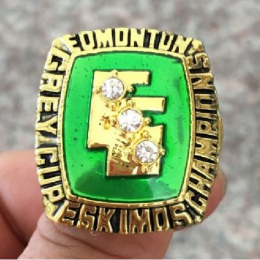 1980 Edmonton Eskimos Grey Cup Championship ring Size 11 US Back Solid