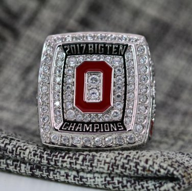 2017 Ohio State Buckeyes Big Ten Championship ring size 8 9 10 11 12 13 14 US Back Solid
