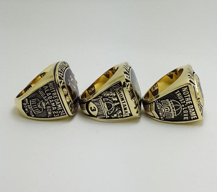 1973 1977 1988 Notre Dame Fighting Irish National Championship rings Size 9