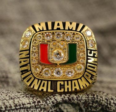 1991 Miami Hurricanes National Championship ring Size 14