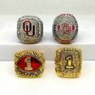 A Set 1985 2000 2015 2016 Oklahoma Sooners Championship rings Size 11 Back Solid