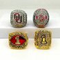 A Set 1985 2000 2015 2016 Oklahoma Sooners Championship rings Size 11 Back Solid