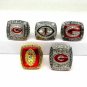 A set 2002 2003 2005 2005 2017 Georgia Bulldogs National Championship rings Size 11 US Solid