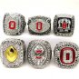 A set 2002 2005 2010 2014 Ohio State Buckeyes Big Ten Championship rings Size 11 US Back Solid