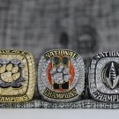 A Set 3Pcs 2018 2019 Clemson Tigers NCAA National Championship rings size 11