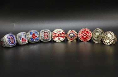 9Pcs Boston Red Sox World Series Championship rings size 11