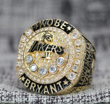 Size 14 Kobe Bryant 20 Years Los Angeles Lakers Career Basketball Ring Collection