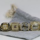 6Pcs Los Angeles Lakers Kobe Bryant Basketball Championship ring Size 8