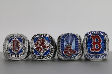 Size 12 A Set 2004 2007 2013 2018 Boston Red Sox World Series Championship rings