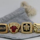 Size 13 A Set Chicago Bulls Jordan Basketball Championship rings Total 6Pcs
