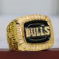 Size 9 Chicago Bulls 1992 Jordan Basketball Championship Copper ring with Wooden Box