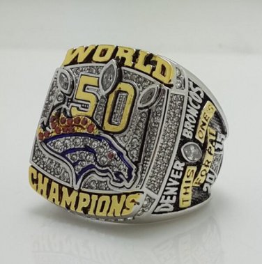 Size 9 Denver Broncos 2015 Super Bowl Championship ring MANNING