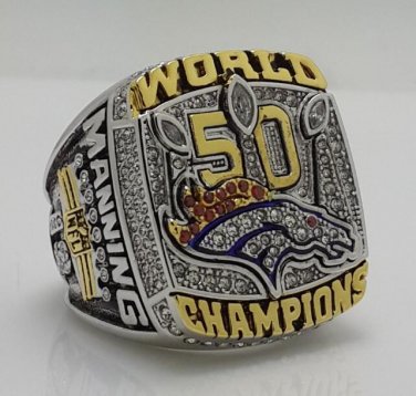 Size 10 Denver Broncos 2015 Super Bowl Championship ring MANNING
