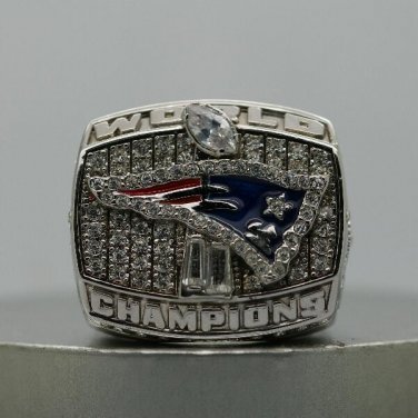 Size 8 New England Patriots 2001 Super Bowl Championship ring Tom Brady