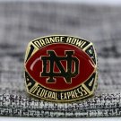 Size 11 Notre Dame Fighting Irish 1990 Orange Bowl Championship ring