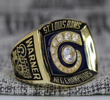 Size 9 St. Louis Rams 2001 NFC Championship ring