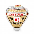Custom Name & Number for 2019 Kansas City Chiefs LIV Super Bowl Championship ring Official Style