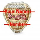 Custom Name & Number 2021 Atlanta Braves World Series Championship ring Official Style
