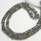 Labradorite Square Heishi Cut Beads 16 inch strand 4 - 4.5 mm approx