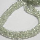 Green Amethyst Square Heishi Cut Beads 16 inch strand 5 mm approx