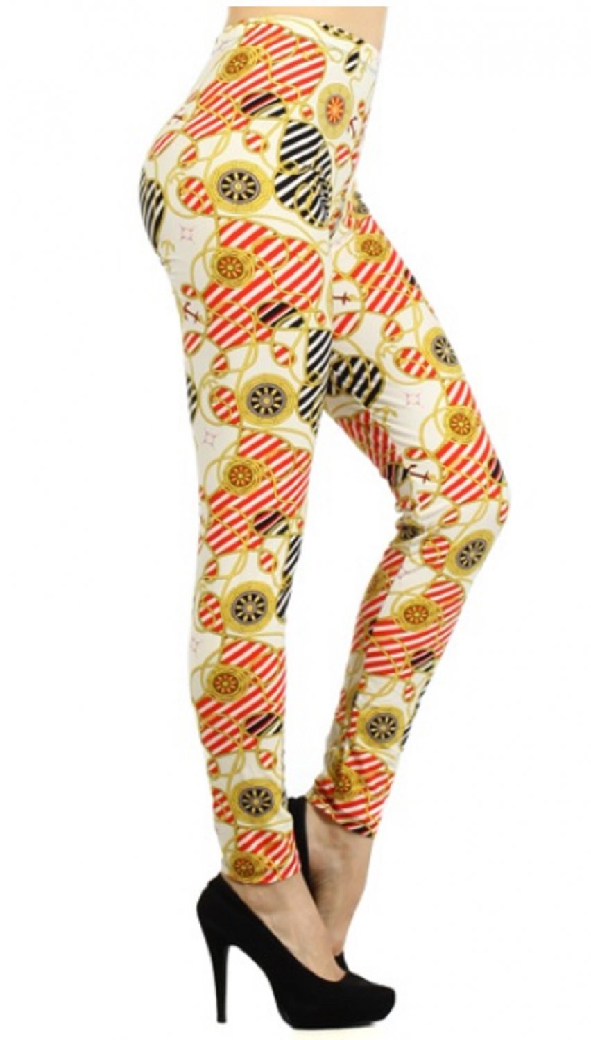 Compass Print Spring Leggings by Cali West Boutique