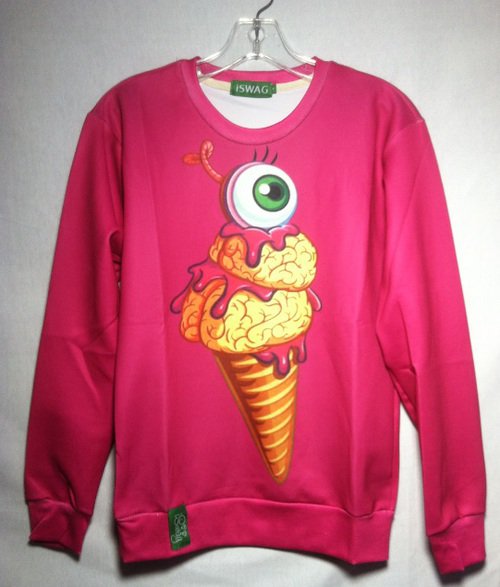 3D Sweatshirt Ice Cream Cone Eye Ball Long Sleeve by Cali West Boutique