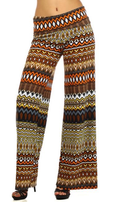 Palazzo Tribal Aztec Print Wide Leg Leggings by Cali West Boutique