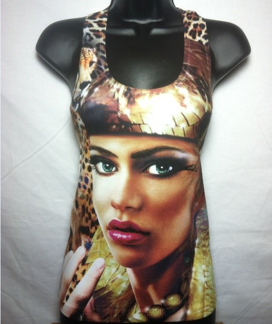 Cleopatra w/ Leopard Animal Print Tank Top by Cali West Boutique