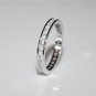 2.5MM STERLING SILVER CHANNEL SET ROUND CUT CZ ETERNITY RING SIZE S *IMPERFECT*