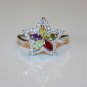 GORGEOUS STERLING SILVER MARQUISE CUT CZ RING SIZE O 1/2 US 7 1/4