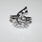 STERLING SILVER ROUND CUT CZ RING SIZE N 1/2 US 7