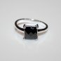 7MM 1.60CT PRINCESS CUT FACETED CZ SOLITAIRE SILVER RING SIZE N *IMPERFECT*