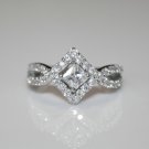 STERLING SILVER 4MM 0.30CT PRINCESS CUT CZ RING (SIZES J - R)