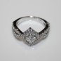 STERLING SILVER 4MM 0.30CT PRINCESS CUT CZ RING (SIZES J - R)