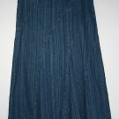 *BHS* LONG PANELED STRIPED DENIM SKIRT SIZE 16