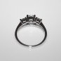 STERLING SILVER 6MM 1.75CT ROUND CUT CZ TRILOGY RING