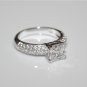 STUNNING STERLING SILVER 7MM 1.6CT PRINCESS CUT CZ SOLITAIRE RINGÂ (SIZES J - R)